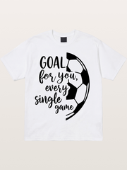 Goal For You Soccer Script Card Cotton T-shirt