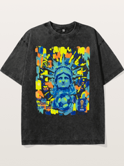 NY NJ WC 2026 Statue of Liberty Art Washed T-shirt