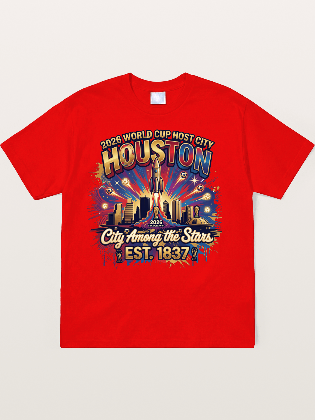 Houston 2026 Host City Art Soft-Stay T-shirt