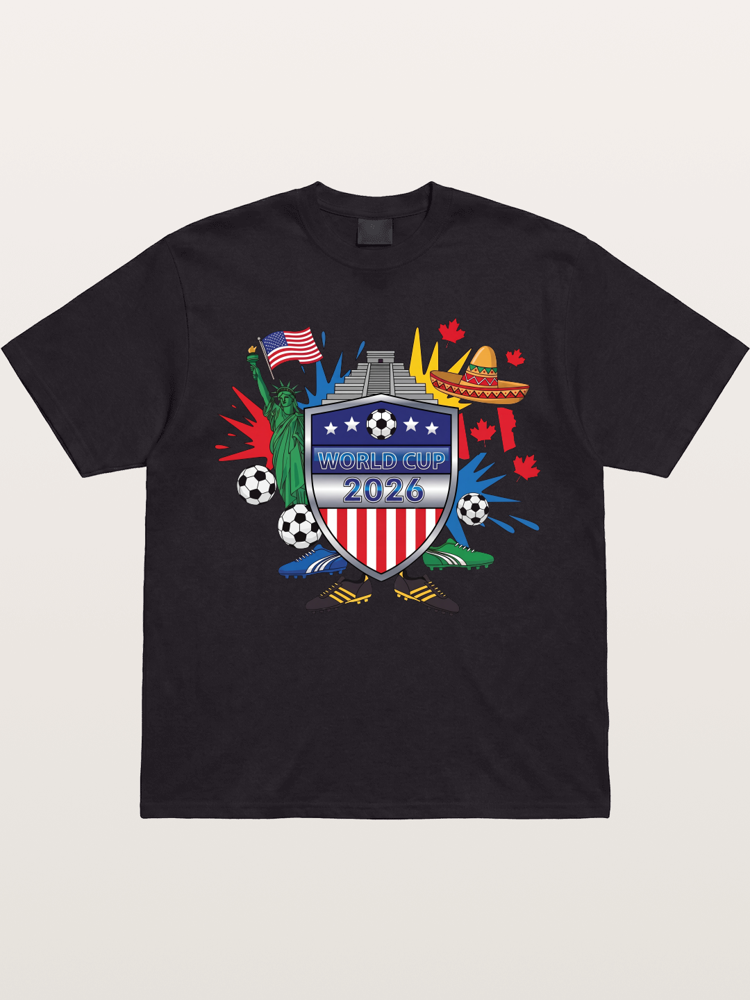 USA Mexico Canada WC Shield Gildan T-shirt