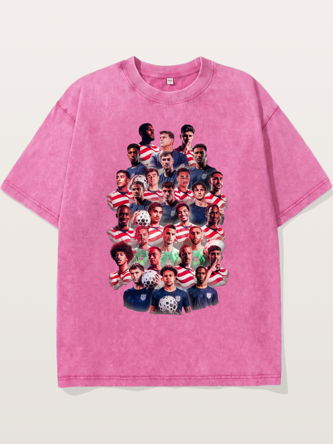 USMNT Full Squad Collage Portrait Washed T-shirt