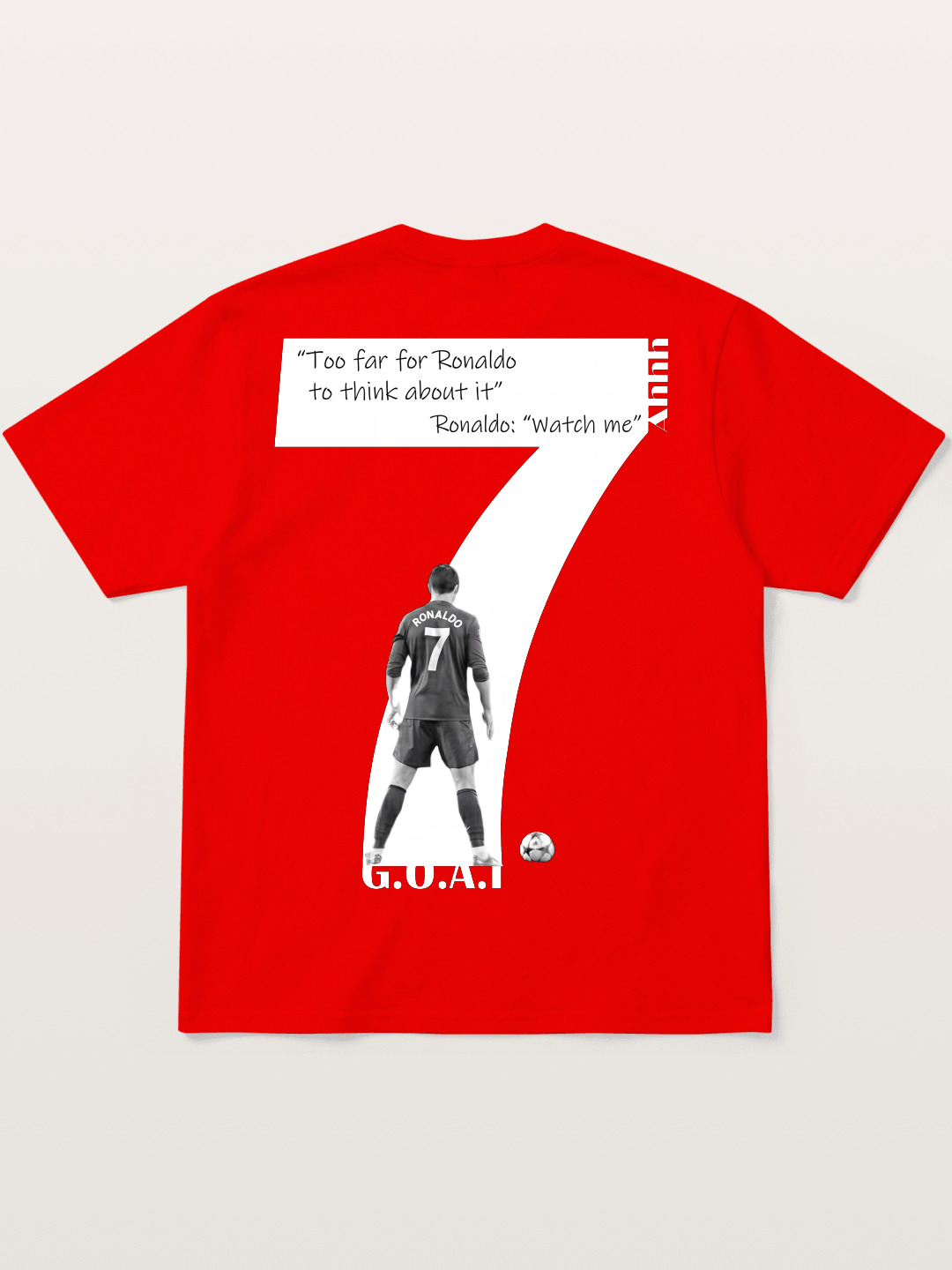 Ronaldo #7 Watch Me Quote Cotton T-shirt
