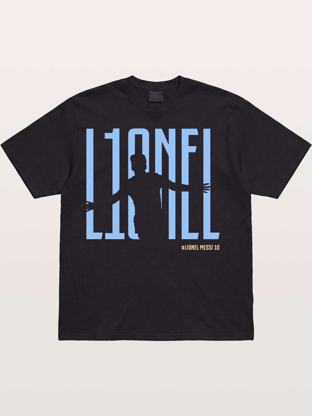 Lionel Messi Celebration Silhouette Cotton T-shirt