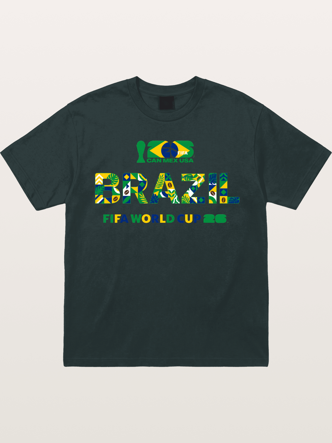Brazil 2026 Floral Pattern Art Gildan T-shirt