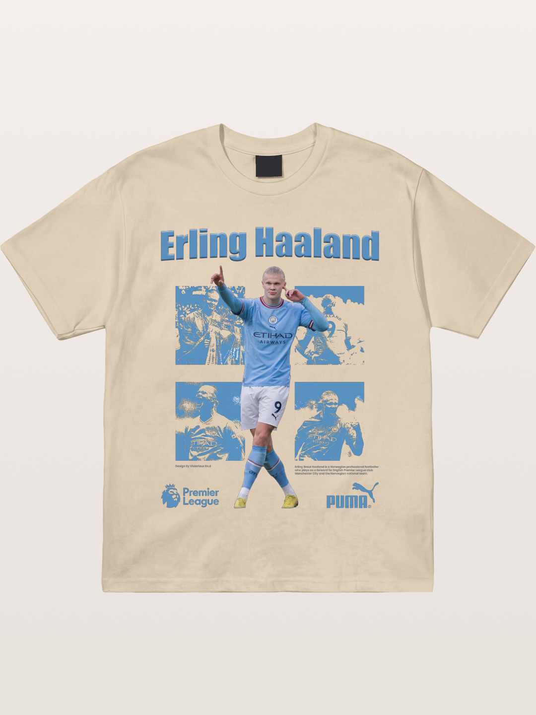 Haaland Premier League Poster Gildan T-shirt