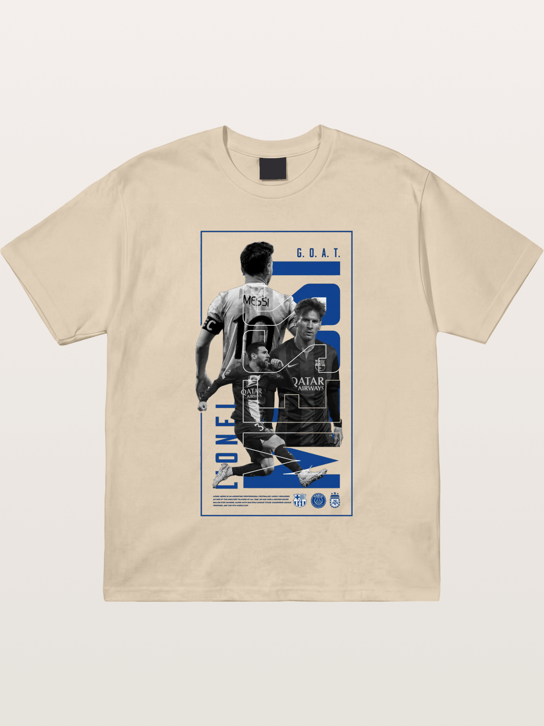 Messi GOAT Collage Poster Gildan T-shirt