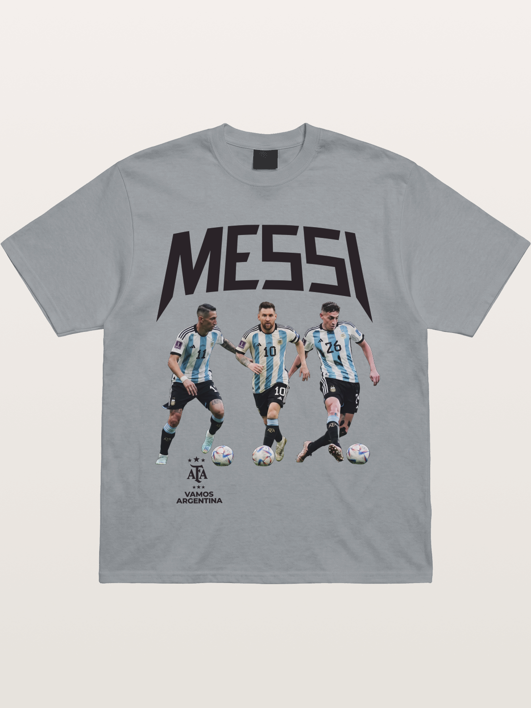 Messi Argentina Trio Soccer Players Gildan T-shirt