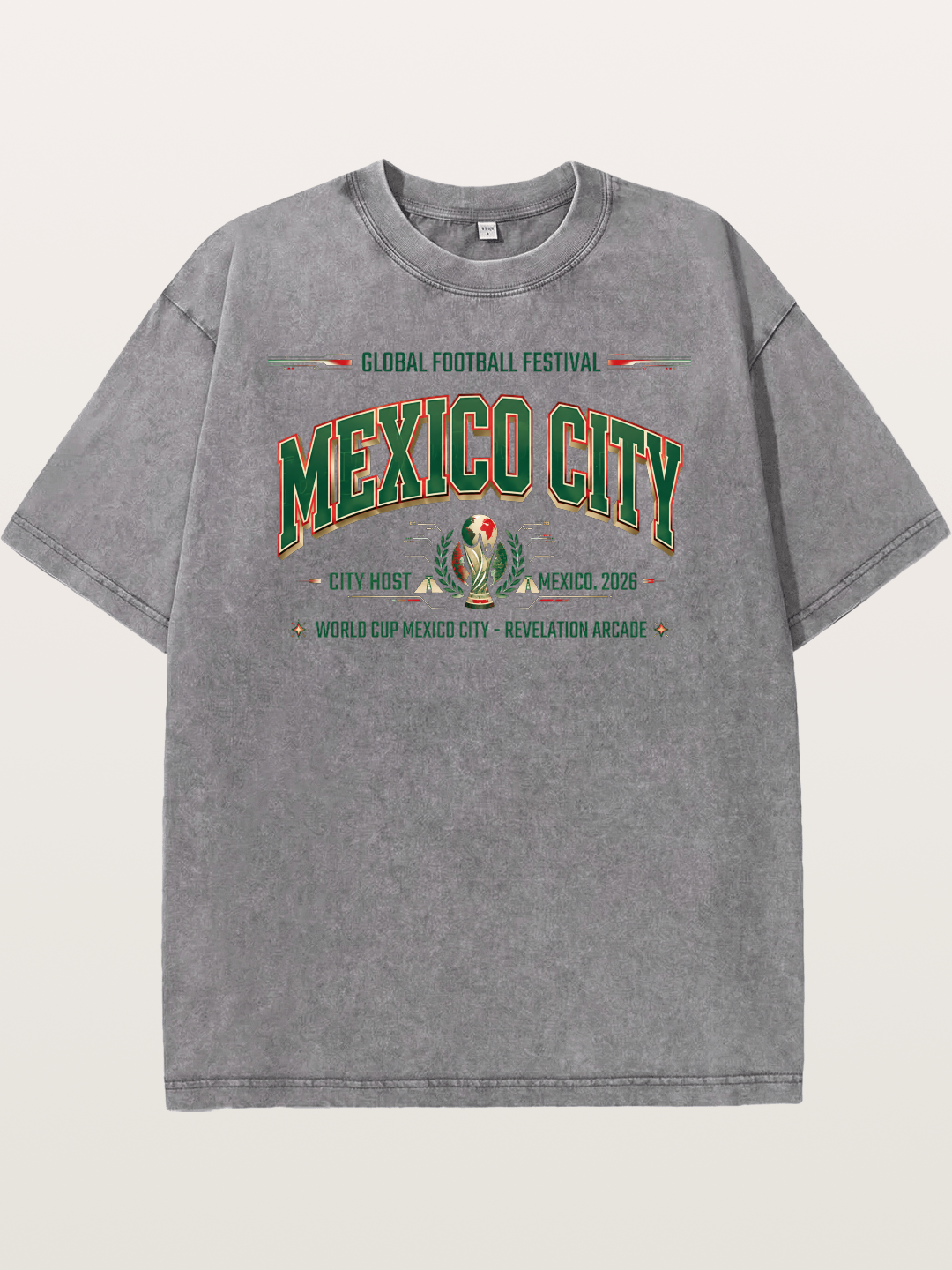 Mexico City 2026 WC Host Sticker Washed T-shirt
