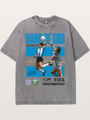 Hand of God 1986 WC Art Washed T-shirt