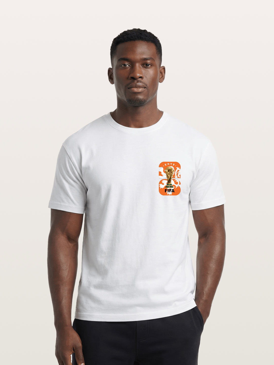 Netherlands World Cup Trophy Crest Cotton T-shirt