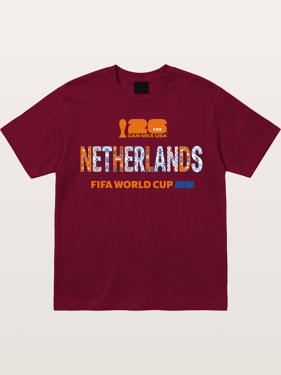 Netherlands 2026 Delft Blue Typo Gildan T-shirt
