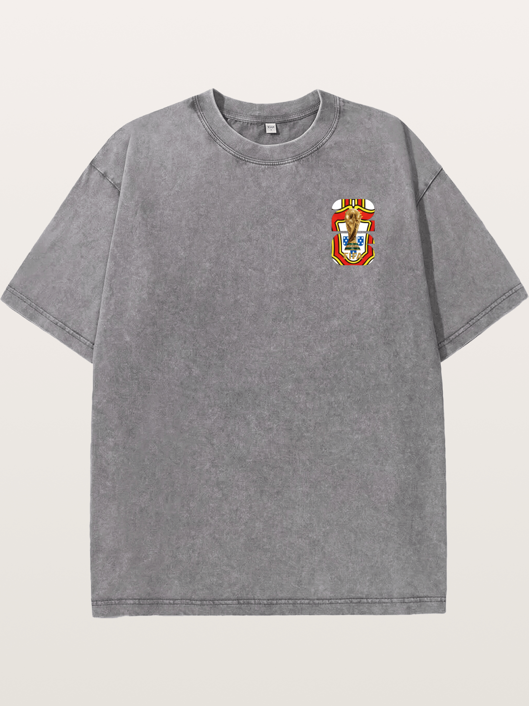 Portugal World Cup Trophy Emblem Washed T-shirt