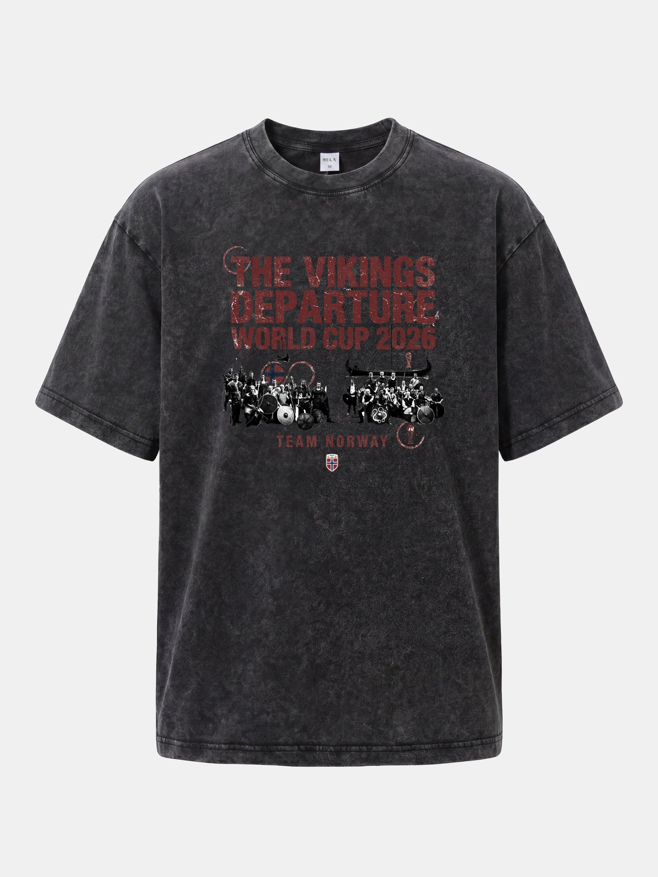Norway Vikings World Cup Print Washed T-shirt