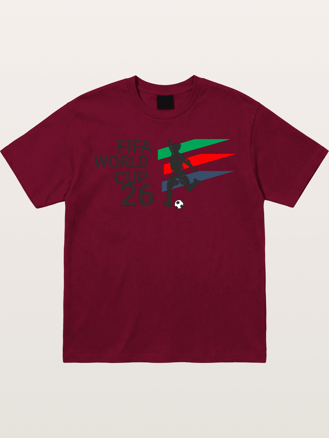 2026 WC Soccer Player Color Stripes Gildan T-shirt