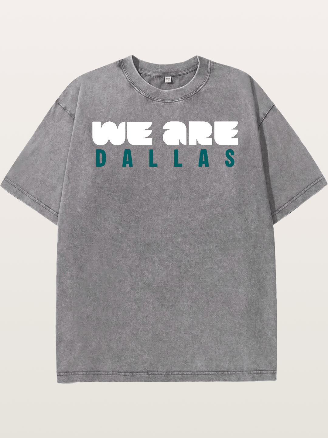 Dallas Teal Monochrome Print Washed T-shirt