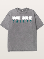 Dallas Teal Monochrome Print Washed T-shirt
