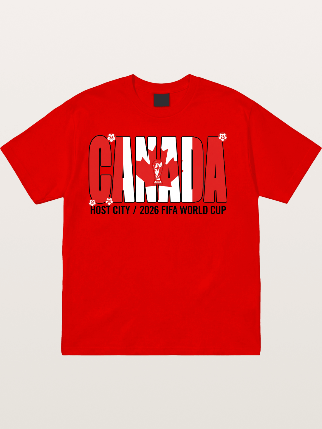 Canada 2026 World Cup Typography Cotton T-shirt