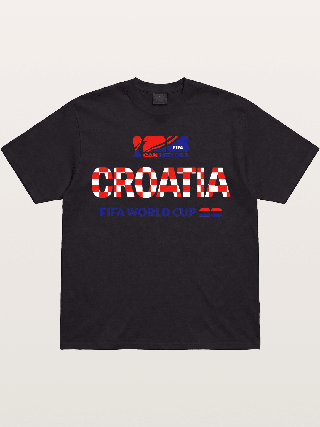 Croatia 2026 World Cup Typo Gildan T-shirt