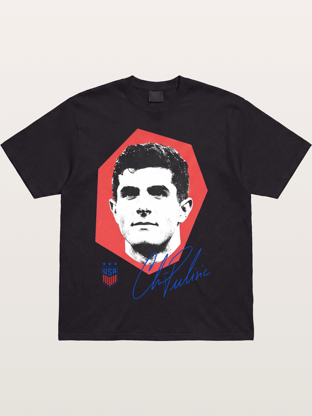 Christian Pulisic Octagon Signed Mark Cotton T-shirt