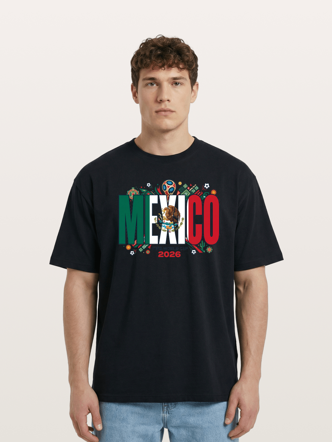 Mexico 2026 World Cup Lettering Cotton T-shirt