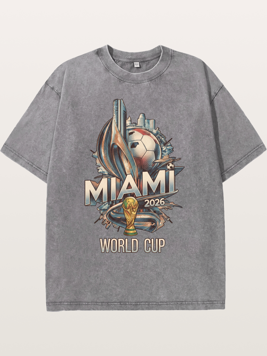 Miami World Cup 2026 Emblem Washed T-shirt