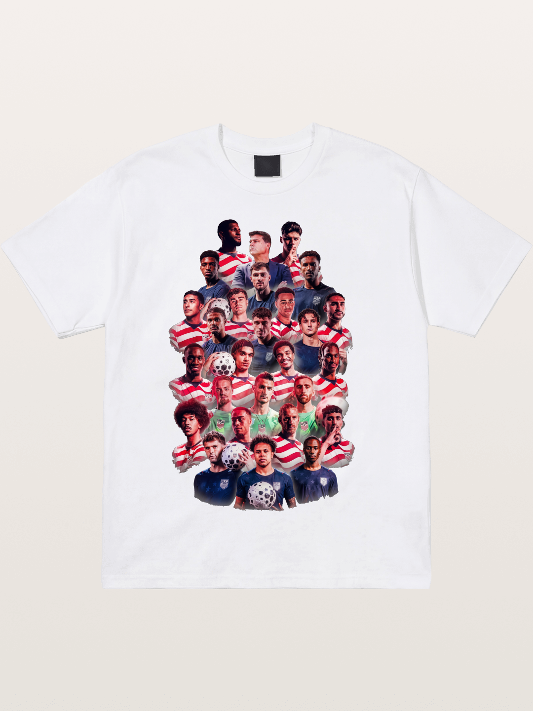 USMNT Full Squad Collage Portrait Cotton T-shirt