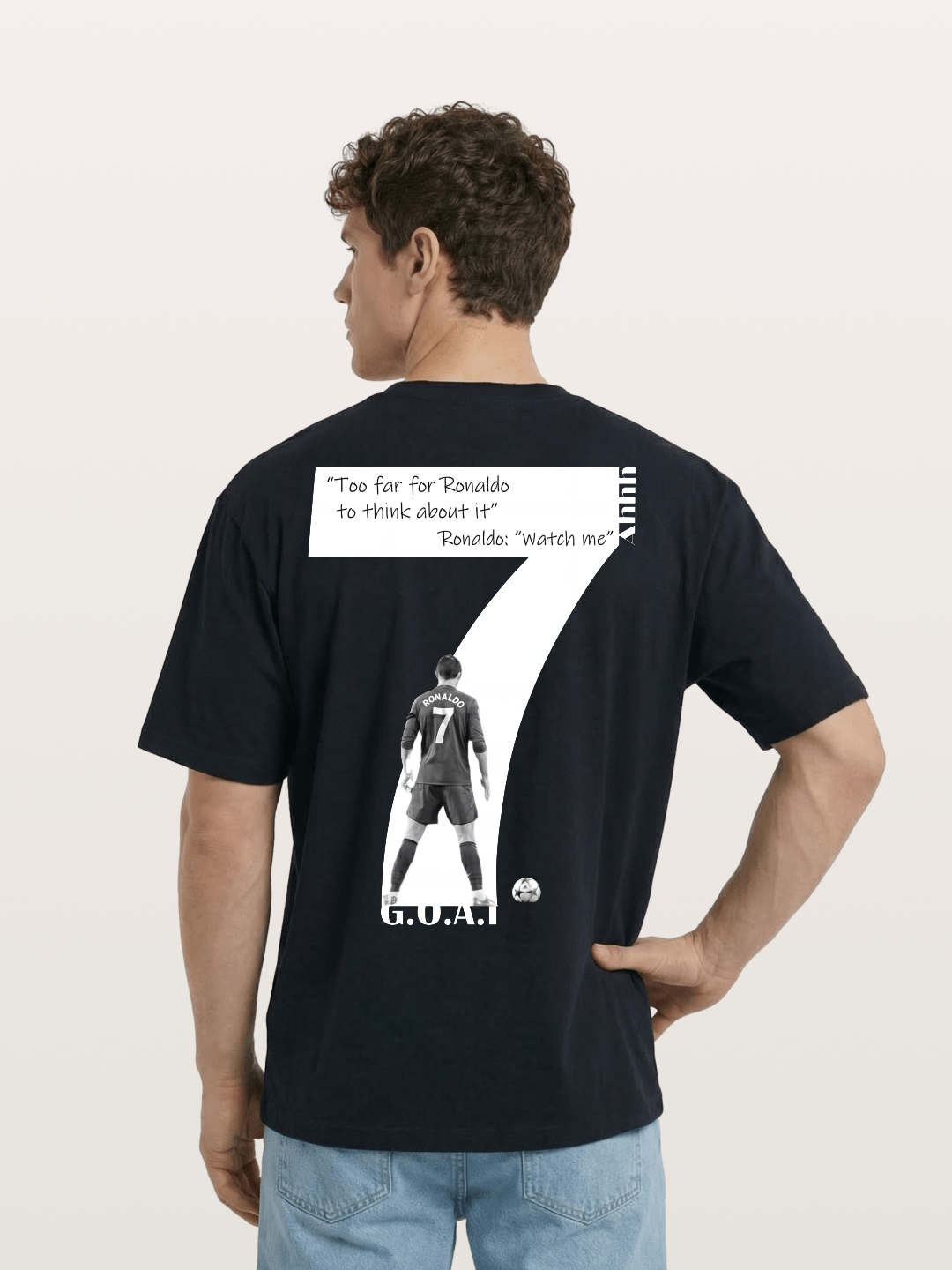 Ronaldo #7 Watch Me Quote Cotton T-shirt