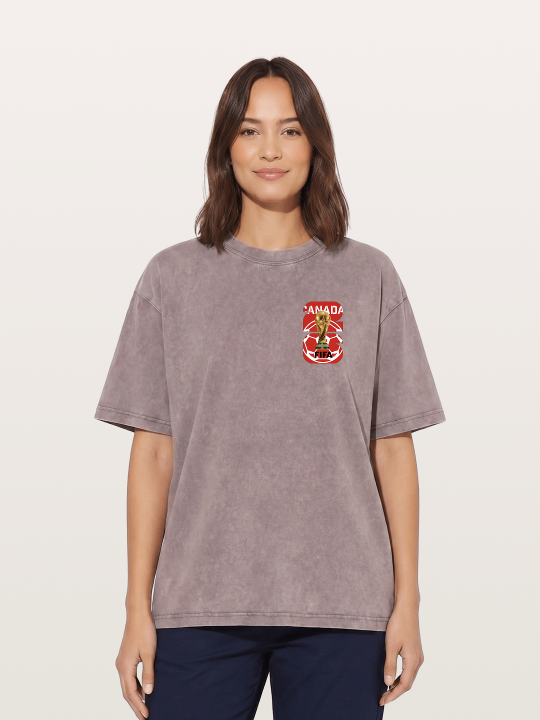 Canada World Cup Trophy Emblem Washed T-shirt
