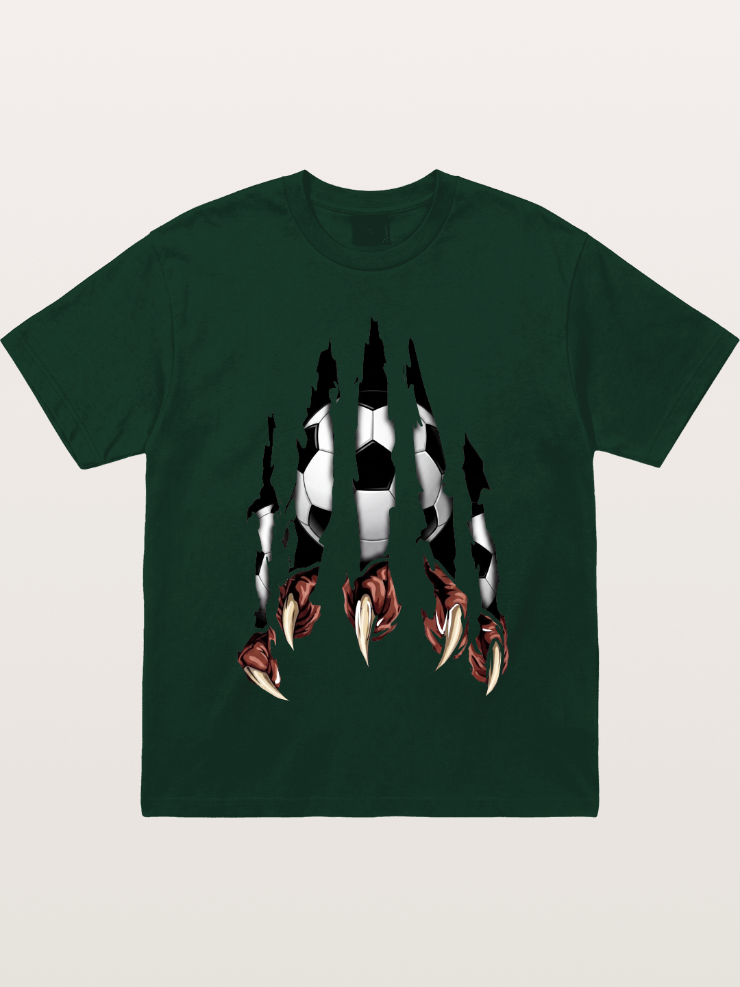 Claw Tear Soccer Reveal Print Gildan T-shirt
