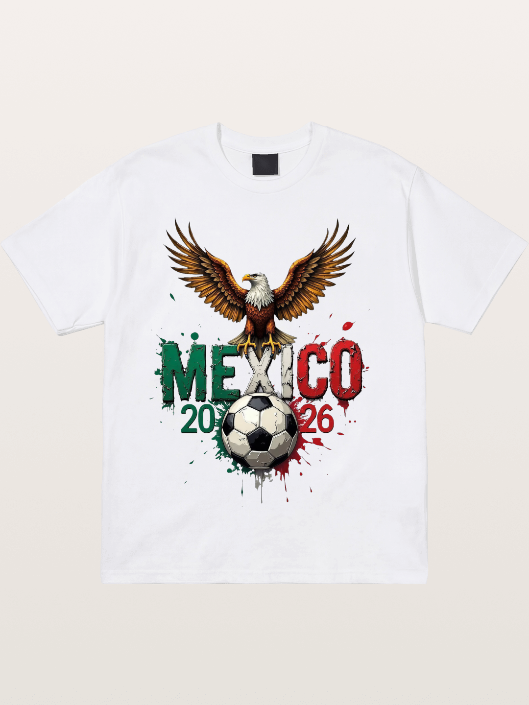 Mexico 2026 WC Eagle Print Cotton T-shirt