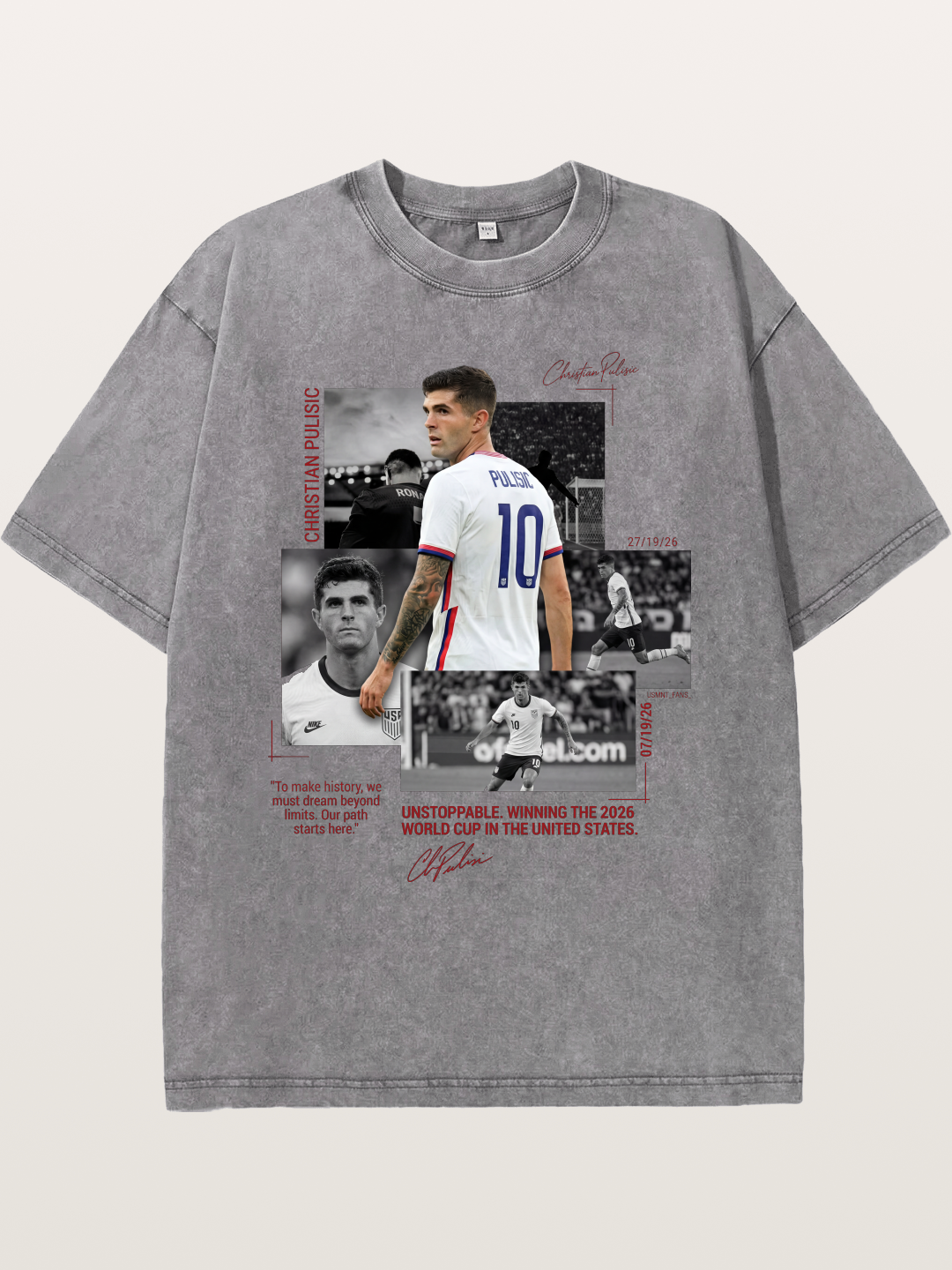 Christian Pulisic Match Day Montage Washed T-shirt