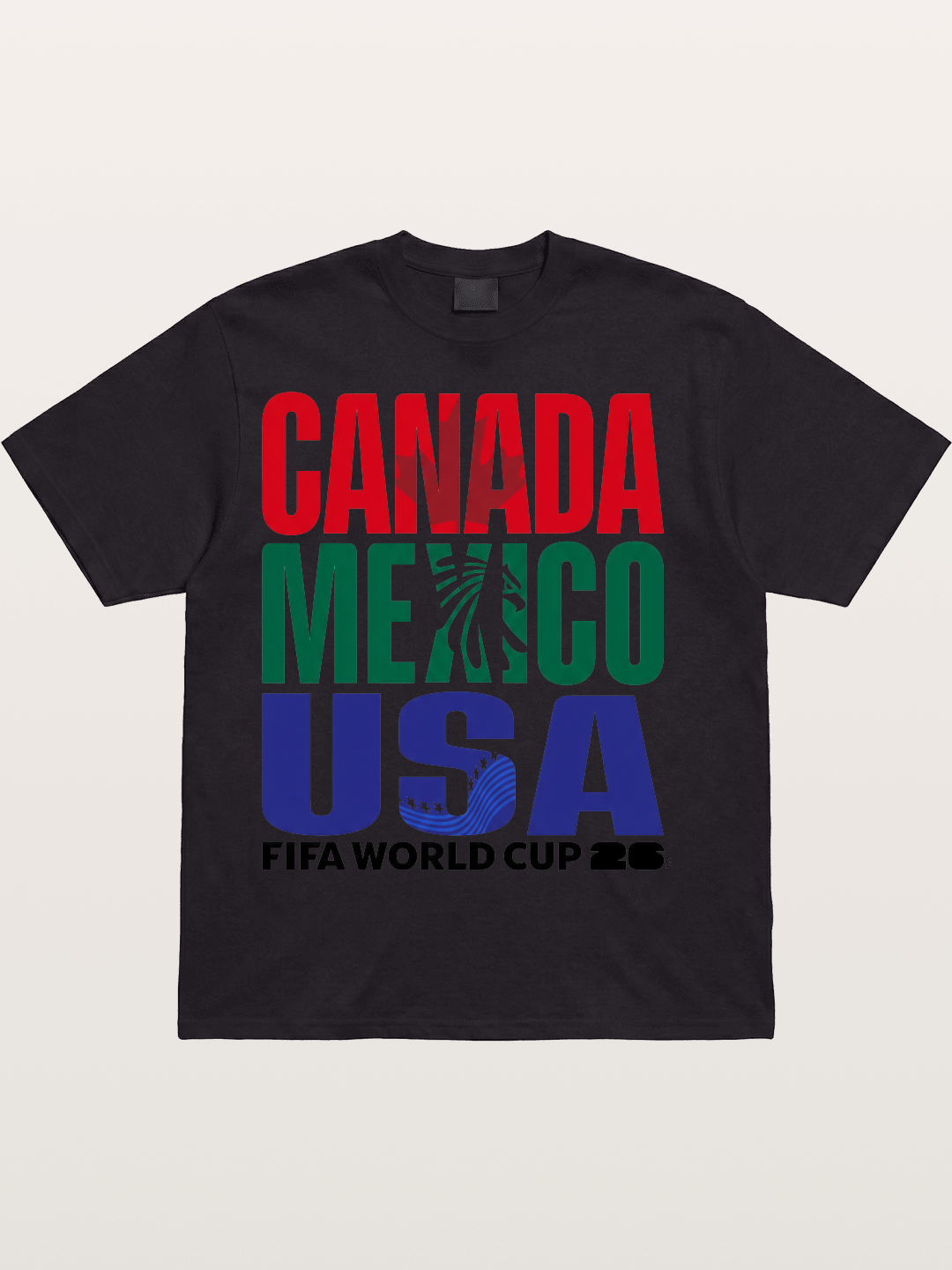 2026 World Cup Host Nations Print Cotton T-shirt
