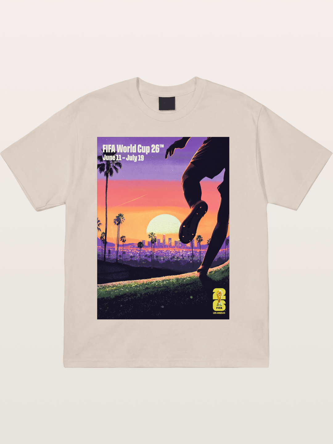 LA WC 2026 Sunset Soccer Kick Cotton T-shirt