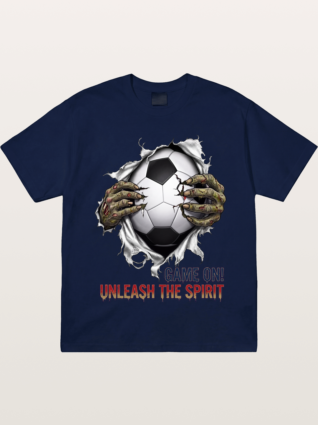 Zombie Claw Tear Soccer Print Gildan T-shirt