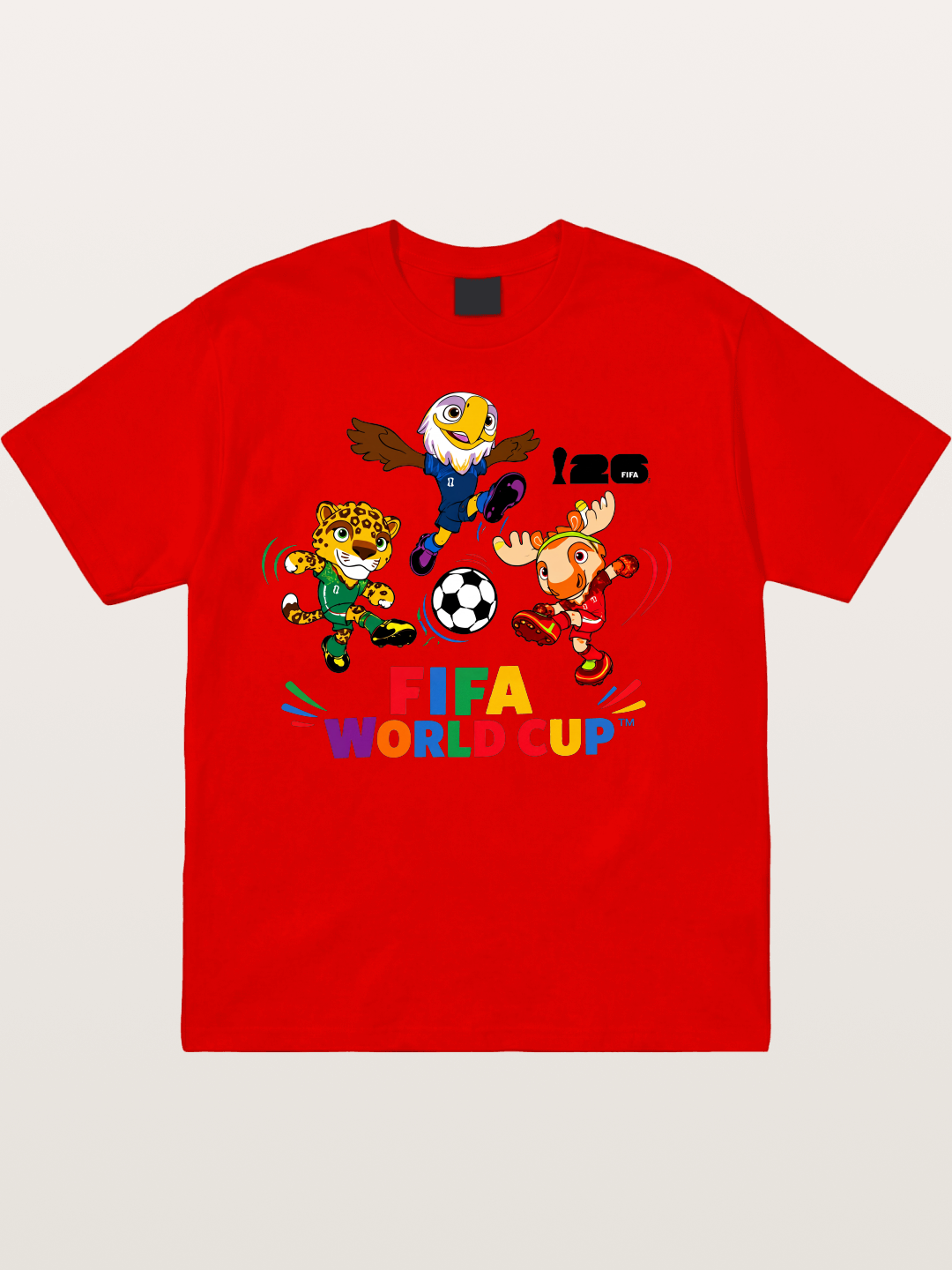 FIFA World Cup Mascots Print Cotton T-shirt