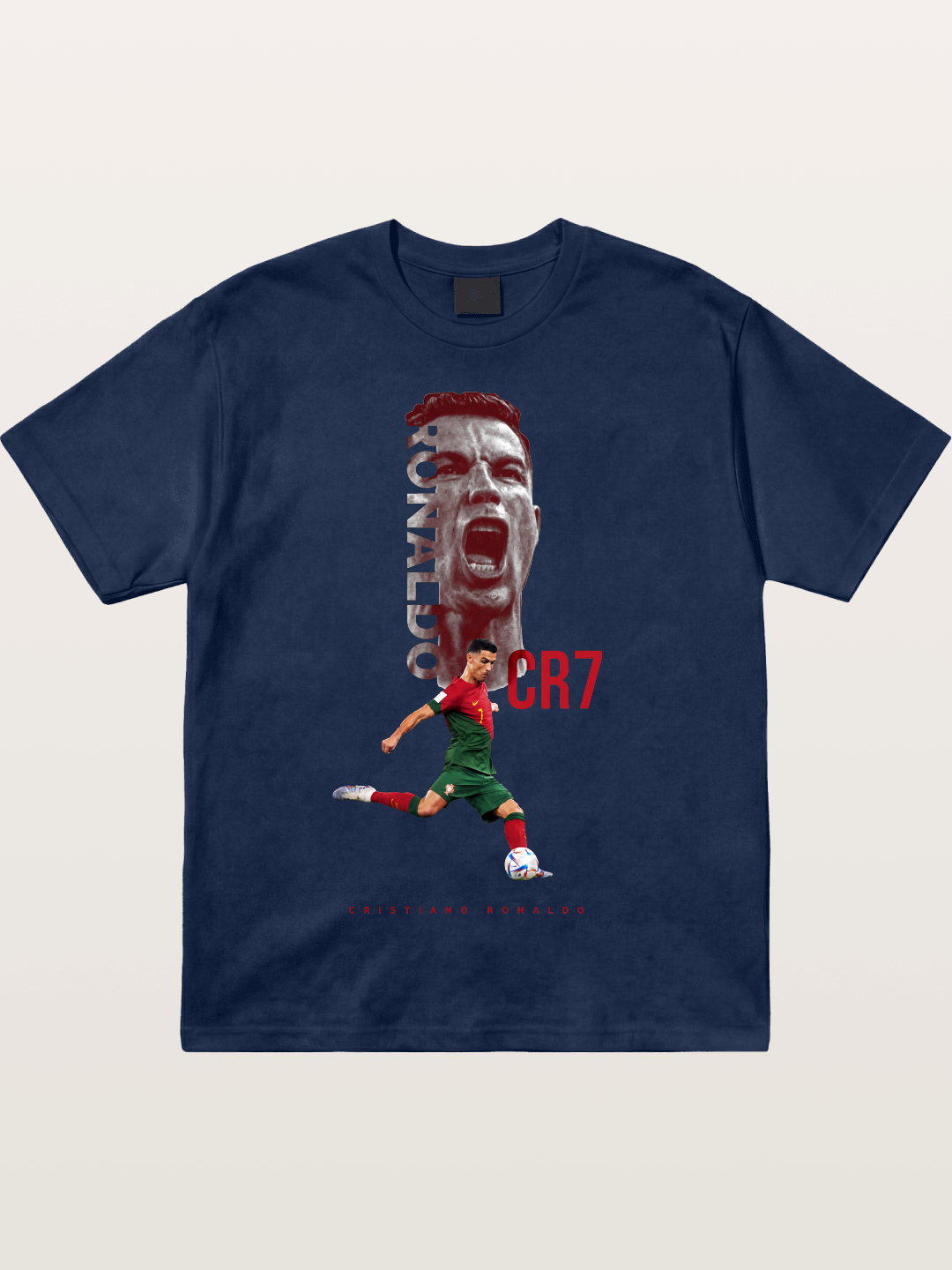CR7 Portugal Action Print Cotton T-shirt