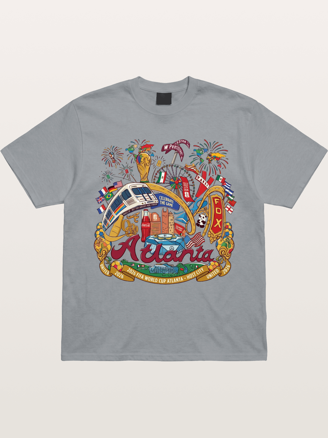 Atlanta 2026 World Cup Poster Gildan T-shirt