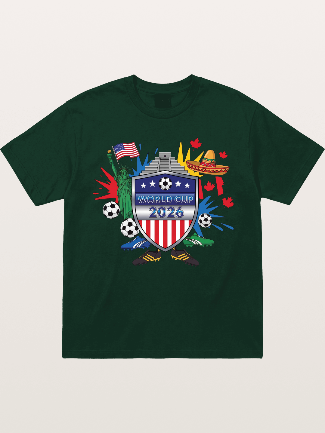 USA Mexico Canada WC Shield Gildan T-shirt