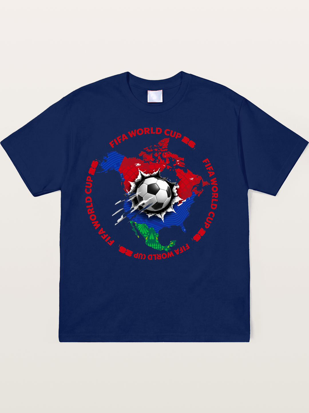 Soccer Ball Americas Burst Design Soft-Stay T-shirt