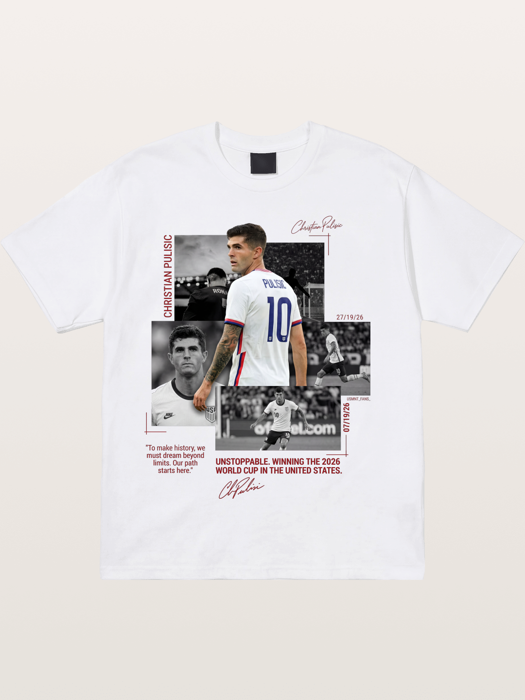 Christian Pulisic Match Day Montage Cotton T-shirt