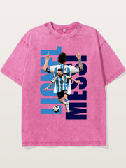 Lionel Messi Argentina 10 Washed T-shirt