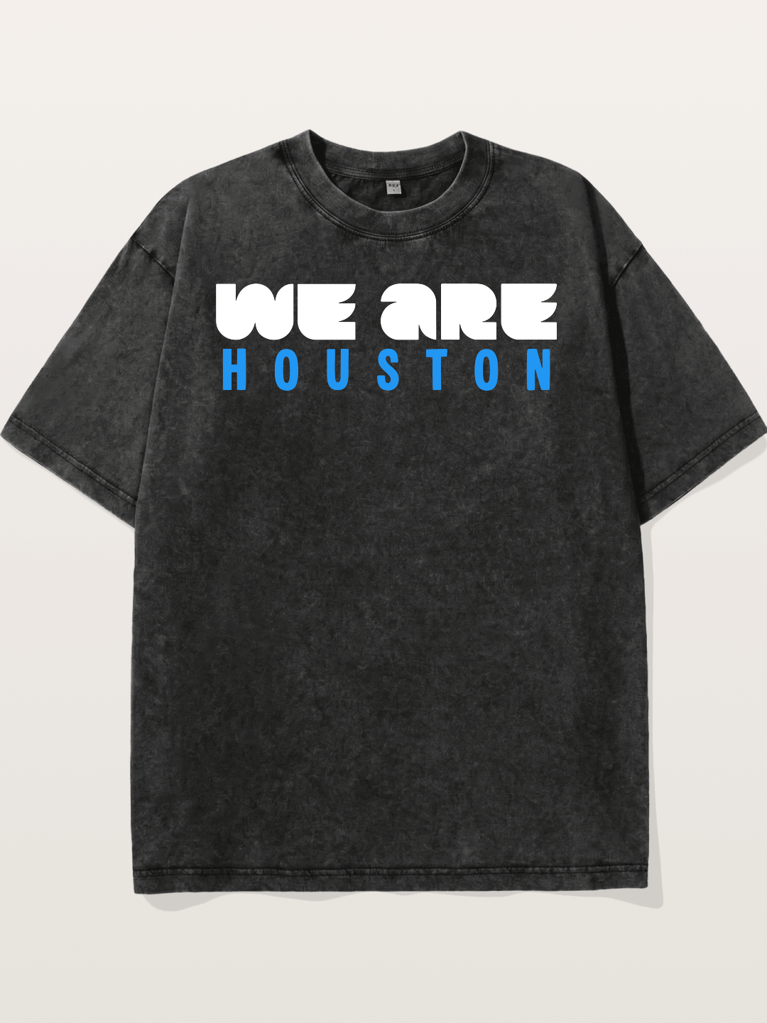 Houston Bright Blue Typo Washed T-shirt