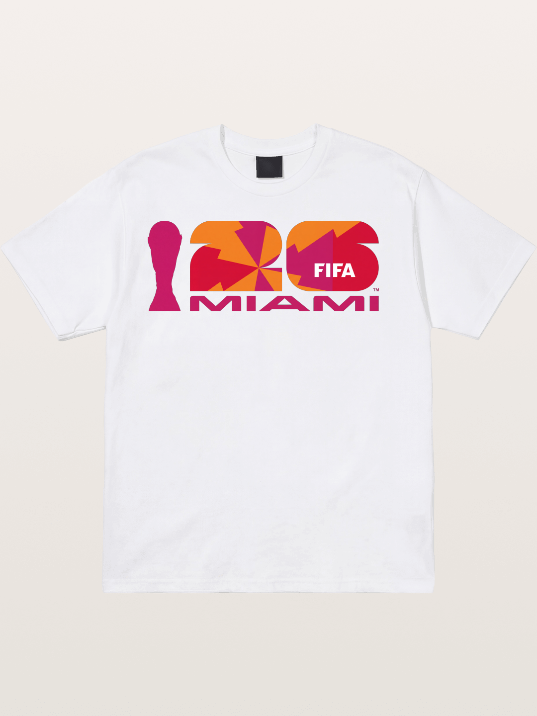Miami WC 2026 Colorful Geometric Logo Cotton T-shirt