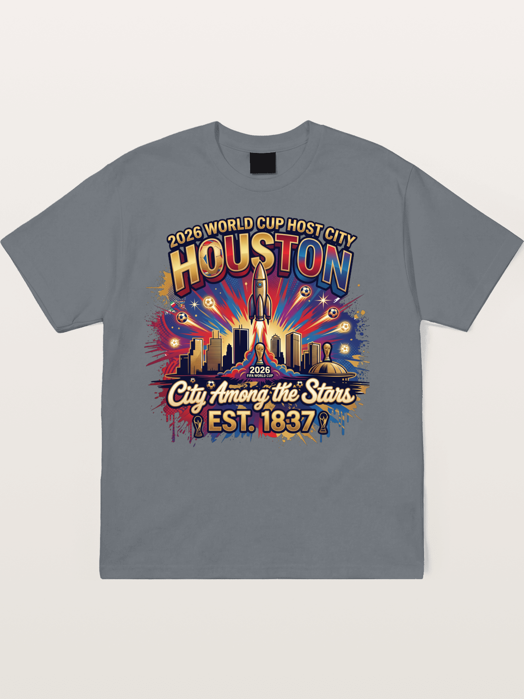 Houston 2026 Host City Art Cotton T-shirt