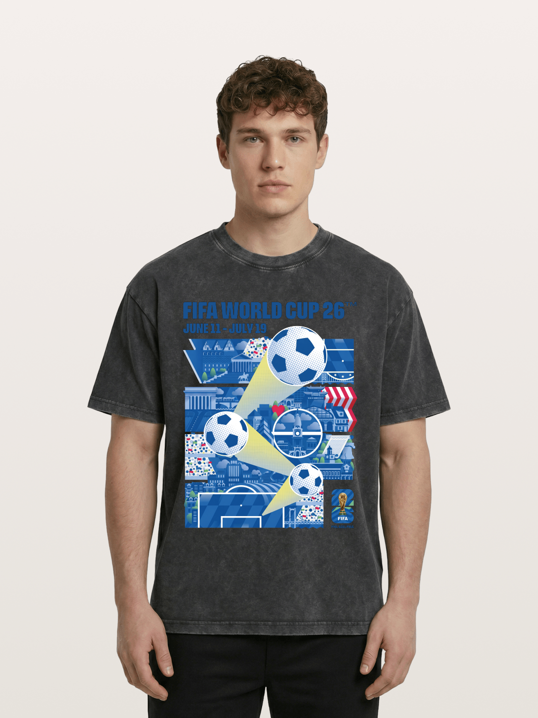 2026 WC Schedule & Landmarks Washed T-shirt