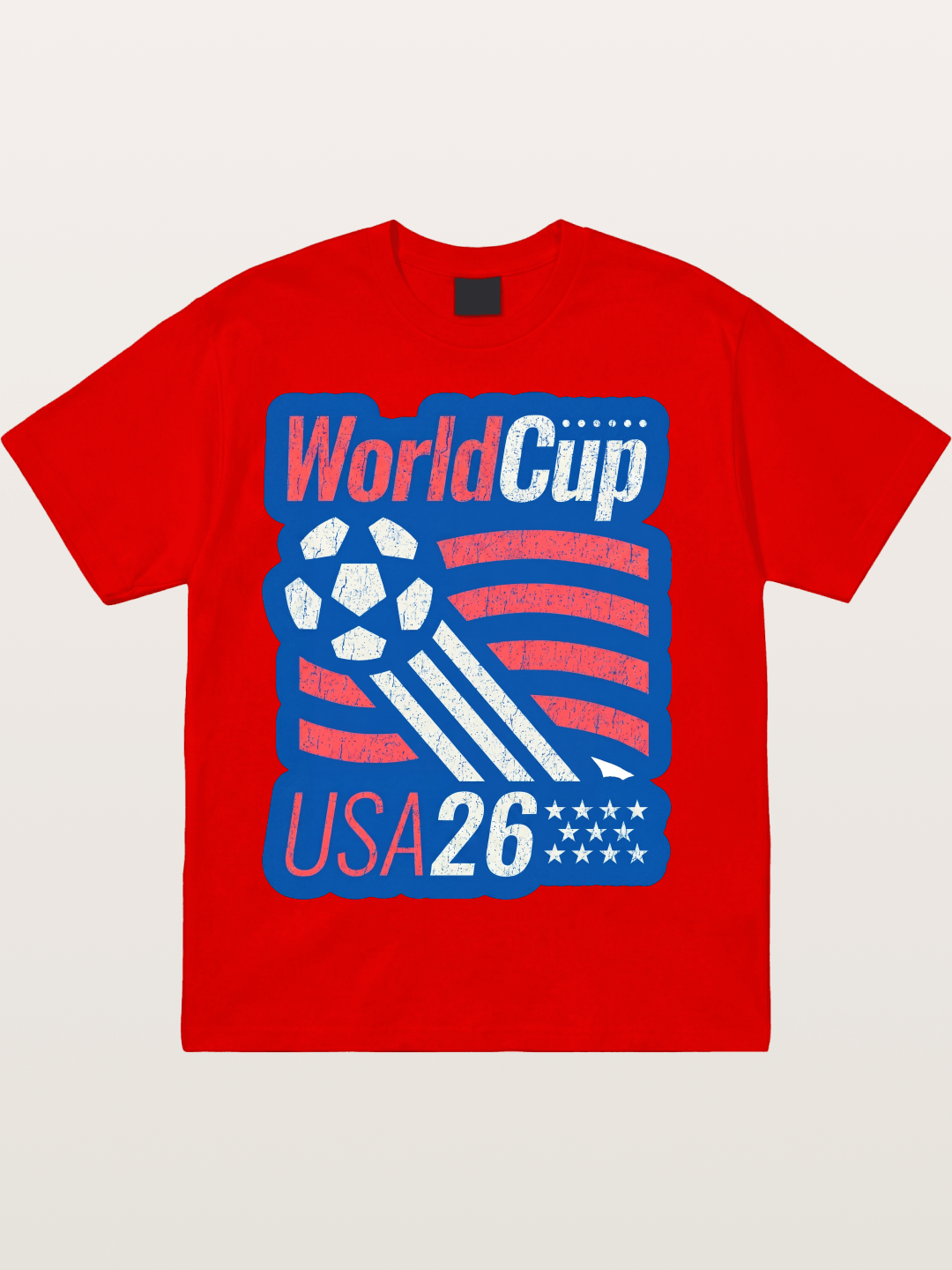 American Flag Soccer Ball WC 2026 Cotton T-shirt