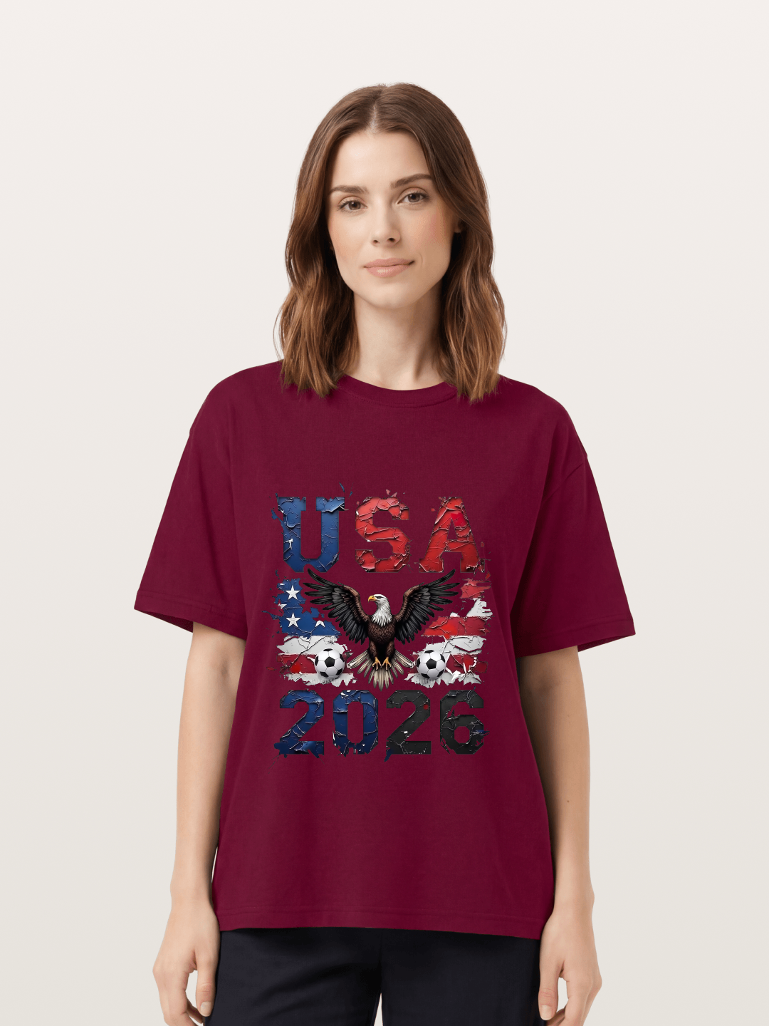 USA 2026 Bald Eagle Soccer Design Gildan T-shirt