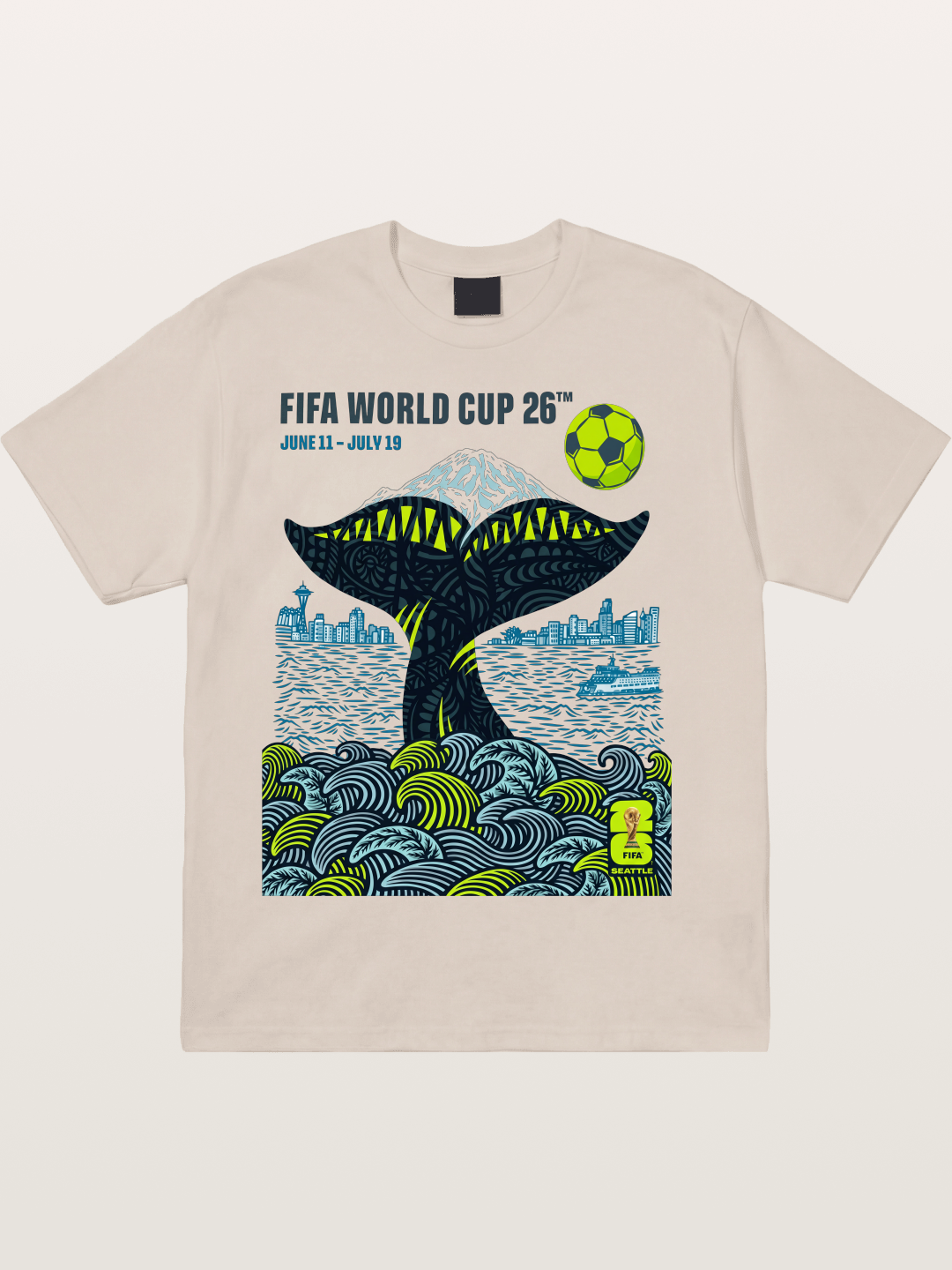Vancouver 2026 WC Orca Tail Art Cotton T-shirt