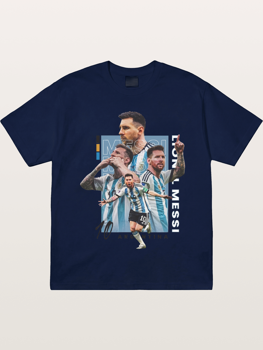 Messi Argentina Layered Collage Gildan T-shirt