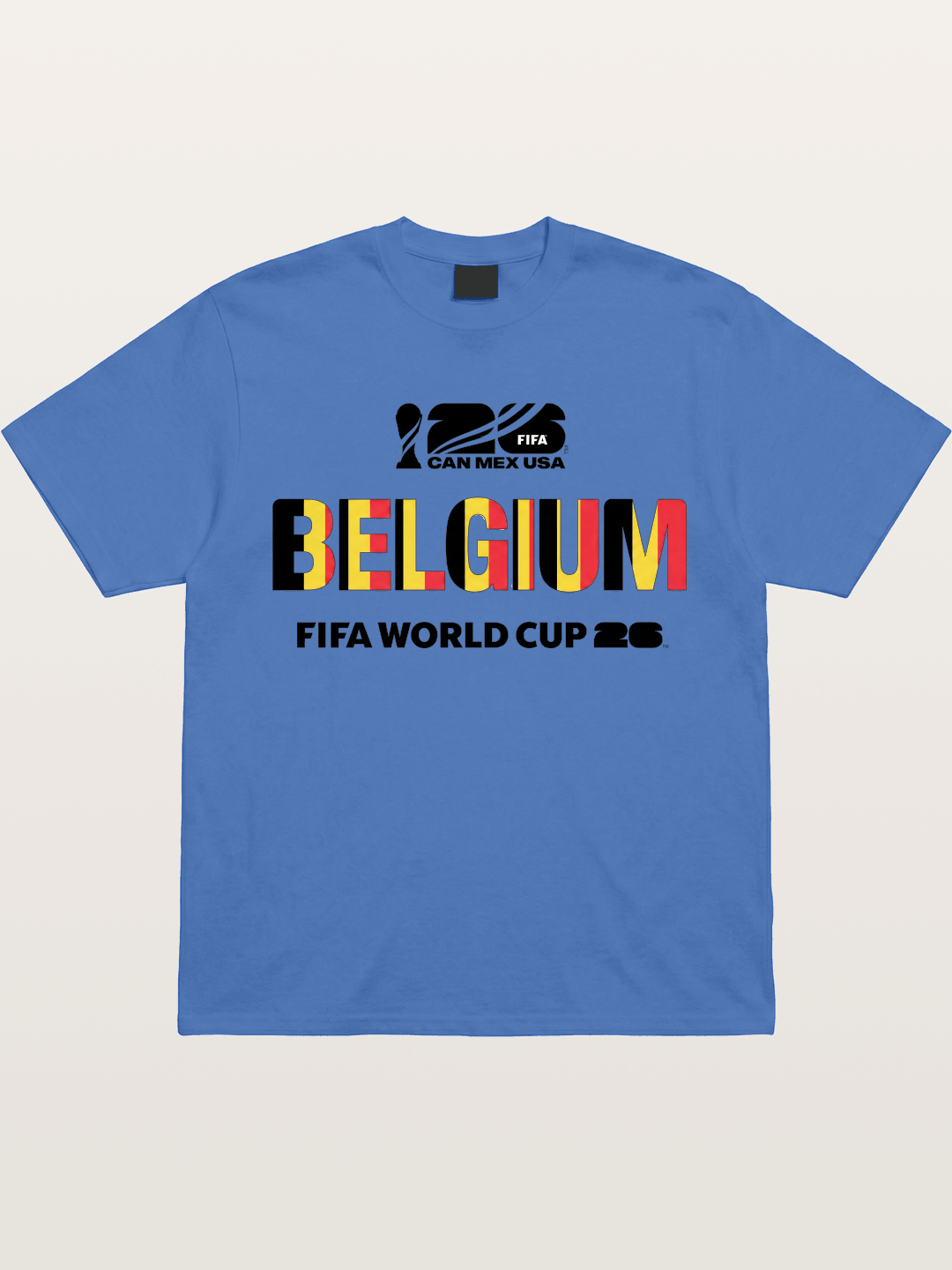 Belgium 2026 Flag Pattern Print Gildan T-shirt